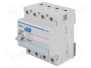 RCD breaker; Inom: 63A; Ires: 30mA; Max surge current: 250A; IP20 HAGER