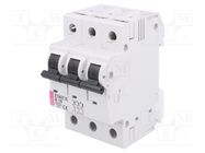 Circuit breaker; 230/400VAC; Inom: 16A; Poles: 3; Charact: B; 10kA ETI POLAM