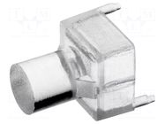 Fiber for LED; Ø3mm; L: 6.35mm; round; Front: flat BIVAR