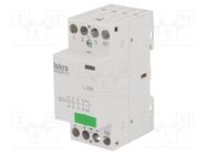 Contactor: 4-pole installation; 25A; 230VAC; NC + NO x3 ISKRA