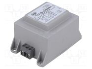 Transformer: encapsulated; 30VA; 230VAC; 12V; 12V; 1.25A; 1.25A INDEL