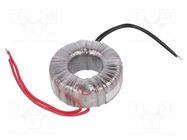 Transformer: toroidal; 50VA; 230VAC; 8V; 6.25A; Leads: cables; IP00 INDEL