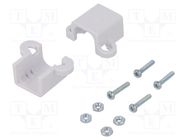 Bracket; white; for micromotors in size 10 x 12 x 24 mm; 2pcs. POLOLU