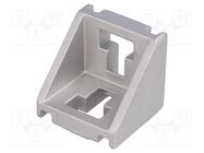 Angle bracket; for profiles; Width of the groove: 10mm; W: 43mm ELESA+GANTER