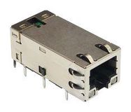 RJ45 CONN, R/A JACK, 8P8C, 1PORT, TH