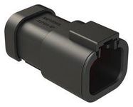 CONNECTOR HOUSING, RCPT, 4POS, IP67, BLK