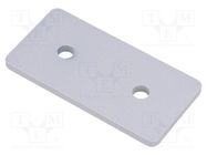 Flat bar; for profiles; W: 45mm; L: 90mm; steel; Size: 45mm; silver ELESA+GANTER