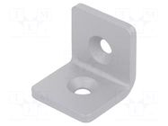 Angle bracket; for profiles; with bore for countersunk screws ELESA+GANTER
