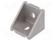 Angle bracket; for profiles; Width of the groove: 8mm; W: 38mm ELESA+GANTER