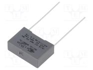 Capacitor: polypropylene; X2; R47 X2; 33nF; 18x6x12mm; THT; ±10% KEMET