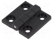 Hinge; Width: 40mm; technopolymer PA; black; H: 40mm ELESA+GANTER