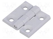 Hinge; Width: 40mm; zinc and aluminium alloy; silver; H: 40mm ELESA+GANTER