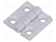 Hinge; Width: 30mm; zinc and aluminium alloy; silver; H: 30mm ELESA+GANTER