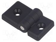 Hinge; Width: 30mm; technopolymer PA; black; H: 36mm; for profiles ELESA+GANTER