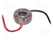 Transformer: toroidal; 40VA; 230VAC; 12V; 3.33A; Leads: cables; IP00 INDEL