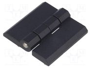 Hinge; Width: 50mm; zinc and aluminium alloy; black; H: 50mm ELESA+GANTER