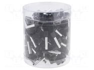 Kit: bootlace ferrules; insulated; 6mm2; 18mm; black; 200pcs. NINIGI