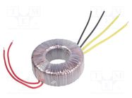 Transformer: toroidal; 160VA; 230VAC; 12V; 24V; 6.66A; 3.33A; H: 40mm INDEL