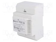 Transformer: mains; 50VA; 230VAC; 6V; Leads: terminal block; IP30 BREVE TUFVASSONS