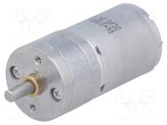 Motor: DC; with gearbox; HP; 6VDC; 6A; Shaft: D spring; 990rpm; 9.7: 1 POLOLU