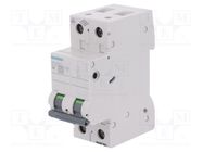 Circuit breaker; 400VAC; Inom: 6A; Poles: 2; for DIN rail mounting SIEMENS