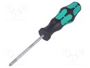 Screwdriver; Pozidriv®; PZ1; Blade length: 80mm WERA