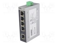 Switch Ethernet; unmanaged; Number of ports: 5; 12÷48VDC; RJ45 