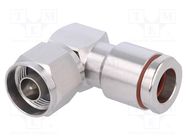 Connector: N; plug; male; angled 90°; 50Ω; CNT-300; clamp; for cable CommScope