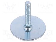 Foot; Base dia: 80mm; M12; steel; Plunger length: 60mm ELESA+GANTER