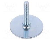 Foot; Base dia: 80mm; M12; steel; Plunger length: 60mm ELESA+GANTER