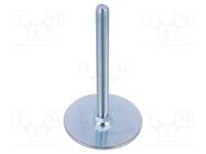 Foot; Base dia: 80mm; M12; steel; Plunger length: 125mm ELESA+GANTER