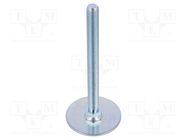 Foot; Base dia: 60mm; M12; steel; Plunger length: 125mm ELESA+GANTER