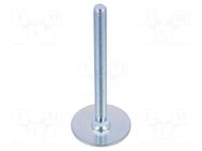 Foot; Base dia: 60mm; M12; steel; Plunger length: 125mm ELESA+GANTER