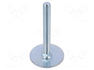 Foot; Base dia: 60mm; M12; steel; Plunger length: 100mm ELESA+GANTER