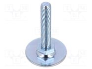 Foot; Base dia: 40mm; M10; steel; Plunger length: 50mm ELESA+GANTER