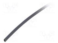 Heat shrink sleeve; thin walled,flexible; 2: 1; 1.2mm; black; reel HELLERMANNTYTON