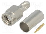 Connector: SMA; plug; male; straight; 50Ω; RG142,RG223,RG400; PTFE TELEGÄRTNER