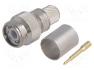 Connector: TNC; plug; male; straight; 50Ω; RG214; crimped; for cable TELEGÄRTNER