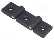 Hinge; Width: 104mm; technopolymer PA; black; H: 36mm; for profiles ELESA+GANTER