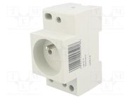 E-type socket; 230VAC; 10A; for DIN rail mounting ETI POLAM