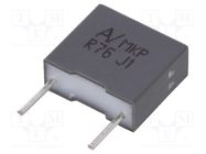 Capacitor: polypropylene; R76; 4.7nF; 10x4x9mm; THT; ±5%; 7.5mm KEMET