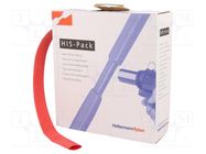 Heat shrink sleeve; 2: 1; 12.7mm; L: 5m; red; cardboard packaging HELLERMANNTYTON