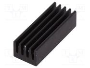 Heatsink: extruded; black; L: 21mm; W: 8mm; H: 6mm; 33K/W; aluminium FISCHER ELEKTRONIK