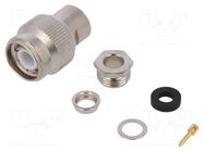 Connector: TNC; plug; male; straight; 75Ω; IP67; clamp; for cable TELEGÄRTNER