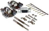 D SUB CONNECTOR KIT, RECEPTACLE, 9 POSITION, CRIMP