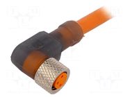 Cable: for sensors/automation; M8; PIN: 3; angled; 5m; plug; 60VDC LUMBERG AUTOMATION