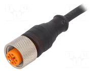 Cable: for sensors/automation; M12; PIN: 4; straight; 5m; plug; 4A LUMBERG AUTOMATION