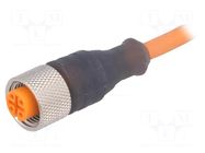 Cable: for sensors/automation; M12; PIN: 4; straight; 2m; plug; 4A LUMBERG AUTOMATION