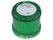 Signaller: lighting; LED; green; 24VDC; IP65; Ø70x65.5mm; -30÷60°C WERMA