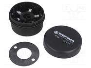 Signallers accessories: base; black; IP65; Ø70x26.5mm; -20÷50°C WERMA